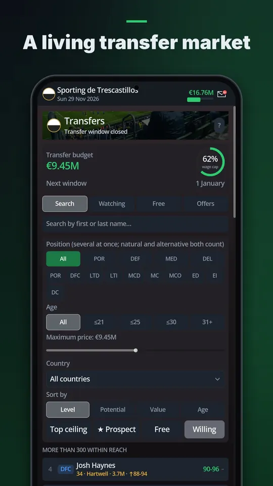 A living transfer market