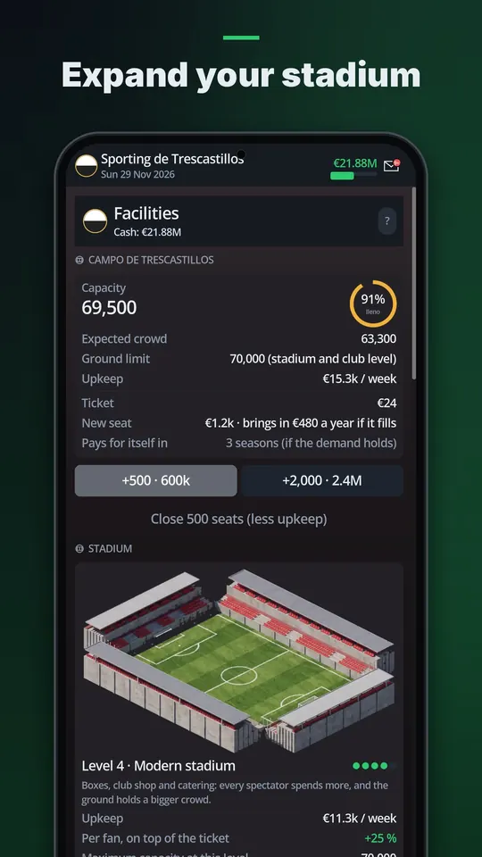 Expand your stadium