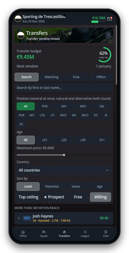 A living transfer market