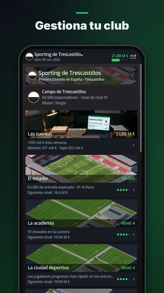 Gestiona tu club