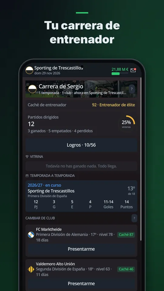 Tu carrera de entrenador