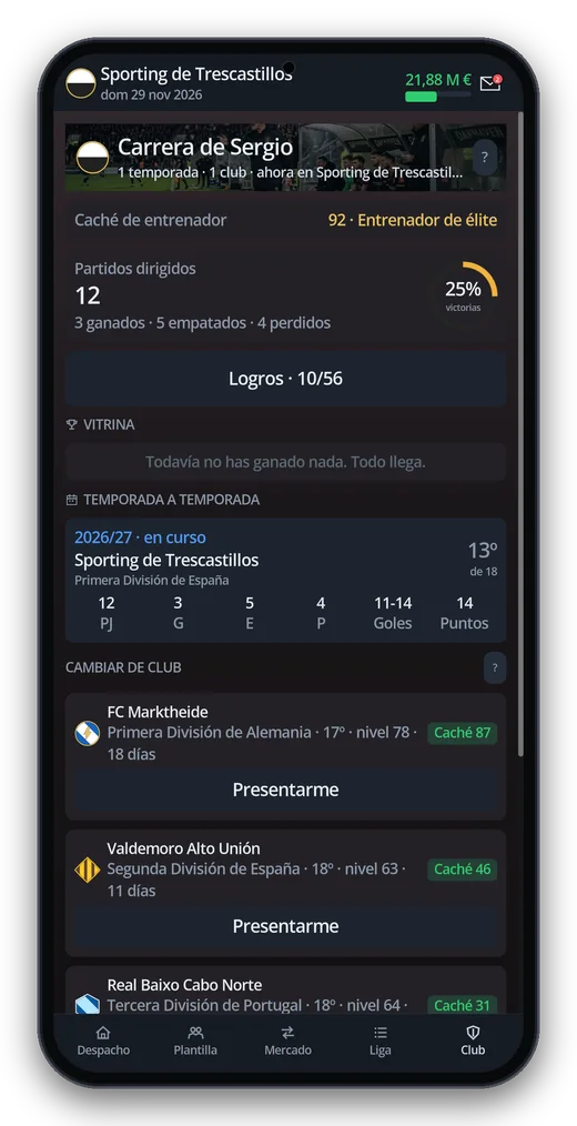 Tu carrera de entrenador
