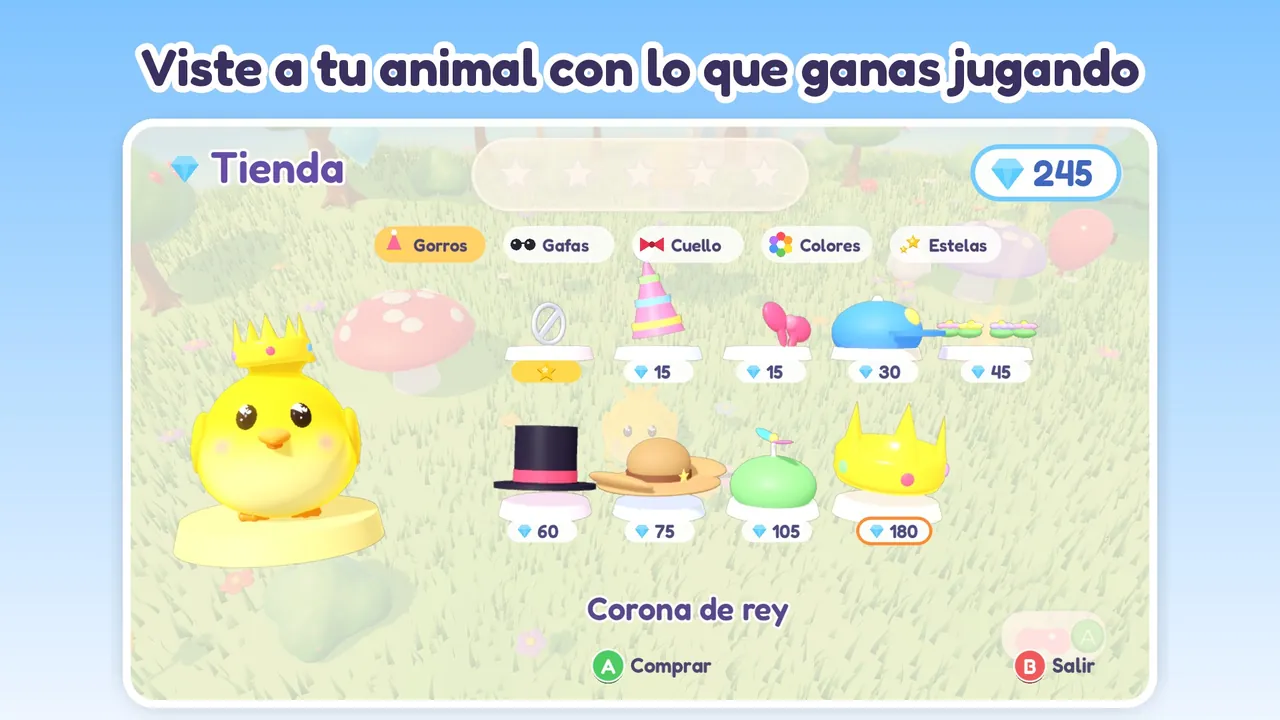 Viste a tu animal con lo que ganas jugando